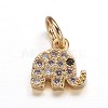 Brass Micro Pave Cubic Zirconia Pendants ZIRC-K070-42G-1
