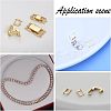 80Pcs 4 Styles Eco-Friendly Brass Watch Band Clasps KK-FH0004-02-5