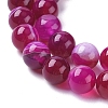 Natural Striped Agate/Banded Agate Beads Strands G-G582-4mm-56-4