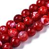 Dyed Natural Crackle Agate Beads Strands G-T100-03C-1