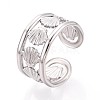 304 Stainless Steel Cuff Rings for Women RJEW-N052-06P-1