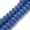 Synthetic Lava Rock Beads Strands G-B087-02A-09-1