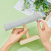 Velvet T-Bar Bracelet Display Stands  with Wooden Base BDIS-WH0010-03C-3