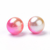 Rainbow Acrylic Imitation Pearl Beads OACR-R065-8mm-A04-2