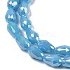 Opaque Solid Color Electroplate Glass Beads Strands EGLA-N013-P8mm-B10-3
