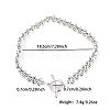 Rhodium Plated 925 Sterling Silver Round Beaded Stretch Bracelets for Women DS4468-1-5