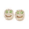 Brass Micro Pave Cubic Zirconia Beads KK-M241-01J-2