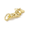 Brass Micro Pave Cubic Zirconia Charms ZIRC-F132-18G-3