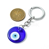 6Pcs 3 Style Handmade Evil Eye Lampwork Keychain KEYC-SW00002-2