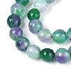 Dyed Natural White Jade Beads Strands G-T139-6mm-60-18-3