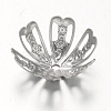 Tarnish Resistant 6-Petal 304 Stainless Steel Flower Bead Caps STAS-F094-09P-1