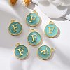 Golden Plated Alloy Enamel Charms X-ENAM-S118-05F-5
