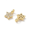 Brass Micro Pave Clear Cubic Zirconia Charms CU-CBA9FFD-04G-2