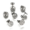 Non-Tarnish 304 Stainless Steel Stud Earring Findings STAS-I157-11A-P-1
