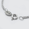 Anti-Tarnish Rhodium Plated 925 Sterling Silver Chain Necklaces STER-F039-45cm-16P-2