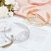2Pcs 2 Colors Crown & Leaf Alloy Hair Bands OHAR-GO0001-11-7