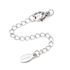 304 Stainless Steel Chain Extender with Oval Charms STAS-G383-07P-2