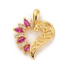 Brass Micro Pave Cubic Zirconia Pendants KK-U033-13G-02-1