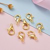Zinc Alloy Jewelry Findings Golden Lobster Claw Clasps X-E105-G-7