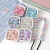 Transparent UV Plating Acrylic Beads OACR-I015-37-1