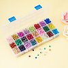 Spray Painted Crackle Glass Beads CCG-PH0002-01-6mm-8