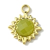 Ion Plating(IP) Real 14K Gold Plated 304 Stainless Steel with Glass Pendant FIND-Z028-33G-2