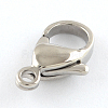 Tarnish Resistant Polished 316 Surgical Stainless Steel Lobster Claw Clasps X-STAS-R072-14A-2