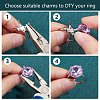 1Pc Adjustable Rhodium Plated 925 Sterling Silver Ring Findings STER-BC0002-38P-4