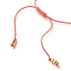 Heart and Evil Eye Acrylic Braided Bead Bracelet for Teen Girl Women BJEW-JB06997-05-5