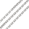 304 Stainless Steel Faceted Cable Chains CHS-G027-03P-1