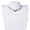 Waxed Polyester Cord Choker Necklaces NJEW-JN02429-4