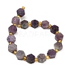 Natural Lepidolite/Purple Mica Stone Beads Strands G-F833-B03-01-5