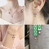 21Pcs Angel Glass Pendants PALLOY-TAC0129-9