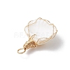 Copper Wire Wrapped Natural Shell Pendants PALLOY-JF03494-5