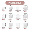12Pcs 6 Styles 304 Stainless Steel Pendant Cabochon Settings STAS-TA0003-21-4