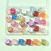 30Pcs 3 Styles UV Plating Transparent Acrylic Beads OACR-FS0002-60-5