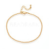 Brass Curb Chain Bracelets for Women BJEW-N032-08D-G-2