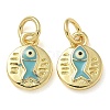 Rack Plating Brass Enamel Charms KK-K392-06G-1