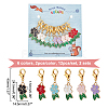 Alloy Enamel Flower Pendant Locking Stitch Markers HJEW-AB00055-2