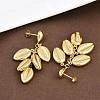 304 Stainless Steel Dangle Stud Earrings EJEW-P325-05E-G-2