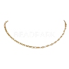 304 Stainless Steel Figaro Chain Ball Link Chain Necklaces for Women NJEW-JN05595-2