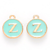 Golden Plated Alloy Enamel Charms ENAM-S118-05Z-1
