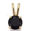 Brass Micro Pave Cubic Zirconia Pendants X-KK-P192-04-G04-1