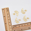 DICOSMETIC 50Pcs Rack Plating Alloy Leaf Stud Earring Findings FIND-DC0003-47-3