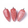 Natural White Jade Pointed Pendants G-E541-10D-1