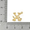 Brass Crystal Rhinestone Letter Links Connector Charms KK-S395-06G-X-3