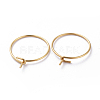 316 Surgical Stainless Steel Hoop Earrings Findings STAS-K146-039-25mm-G-2
