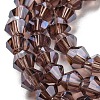 Transparent Electroplate Glass Beads Strands GLAA-F029-2mm-C05-3