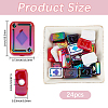 24Pcs 3 Colors UV Plating Rainbow Iridescent Acrylic Enamel Beads SACR-PA0001-02A-2
