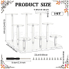 3-Tier Round Transparent Acrylic Toys Action Figures Display Riser Stands ODIS-WH0030-24B-2